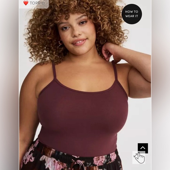 NWT Torrid M/L Foxy Cami Tank Top Sassafras Size 00 - Picture 11 of 11